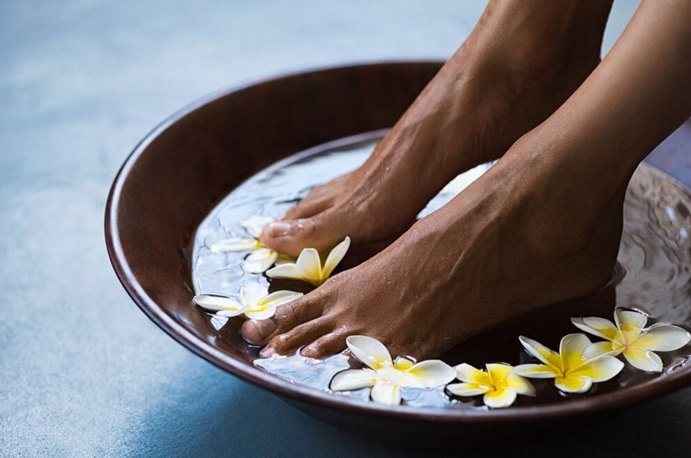 Baño de pés para varices